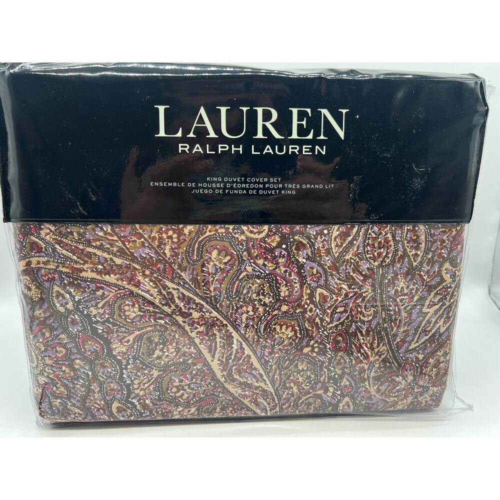Ralph Lauren Hallie Refined Paisley King Duvet and 2 King Shams New - Picture 4 of 16